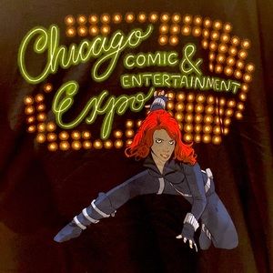 Marvel Short Sleeve, Crew Neck Black Widow C2E2 2020 Shirt XL NWT